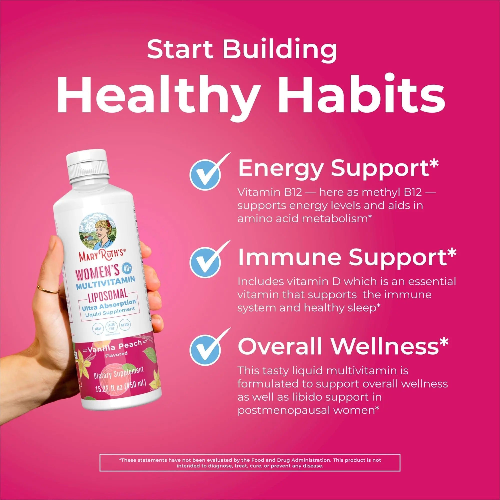 MaryRuth Organics Multivitamin for Women 40+, Womens Multivitamin Liposomal, Immune Support Supplement MaryRuth OrganicsBuy Supplements Australia