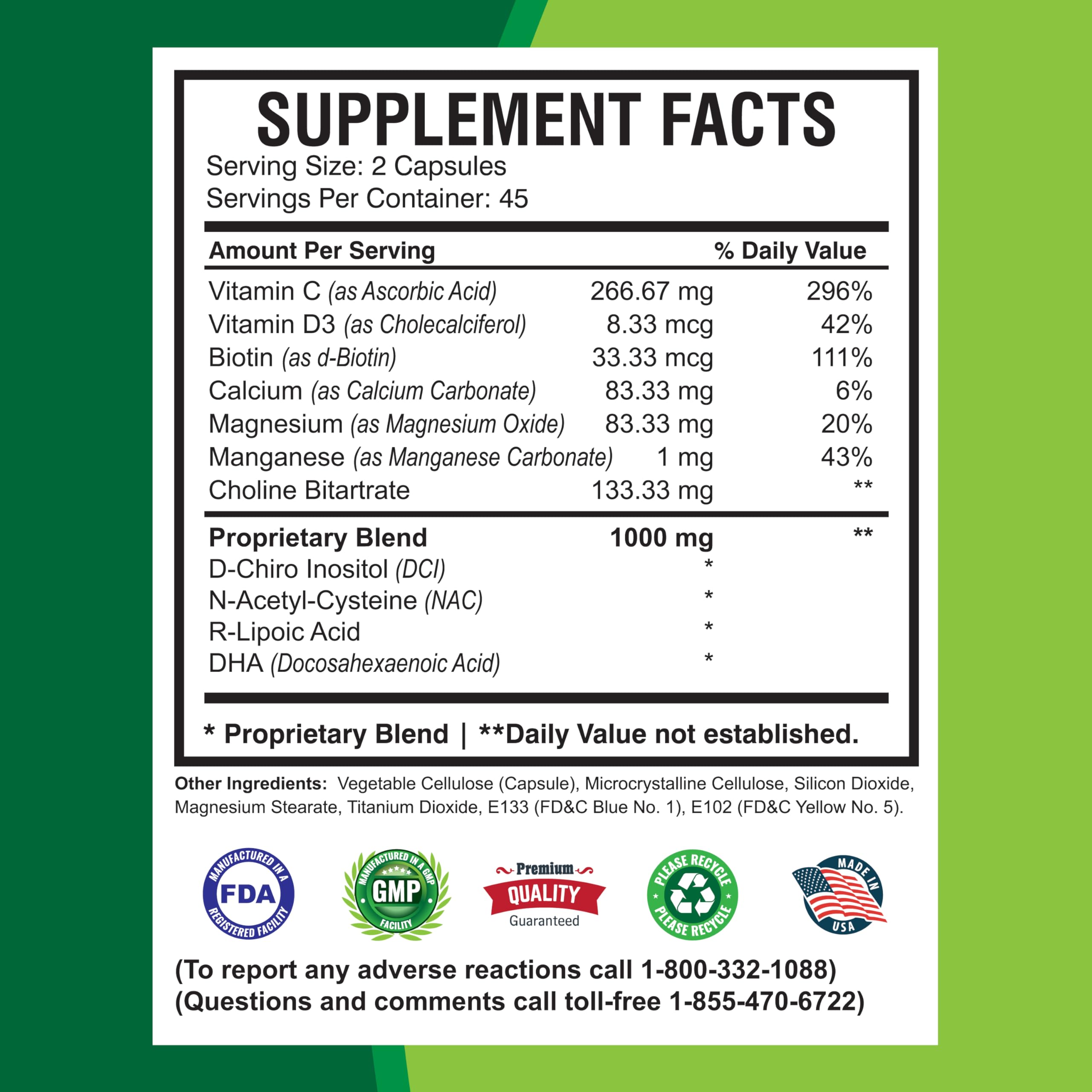 America Medic & Science WFS Plus Fertility Supplements for Women (90 Capsules) Supports Ovulatory Health | Natural Preconception Vitamins, Reproductive Aid, with D-Chiro Inositol, DHA |15-Day Supply. America Medic & ScienceBuy Supplements Australia