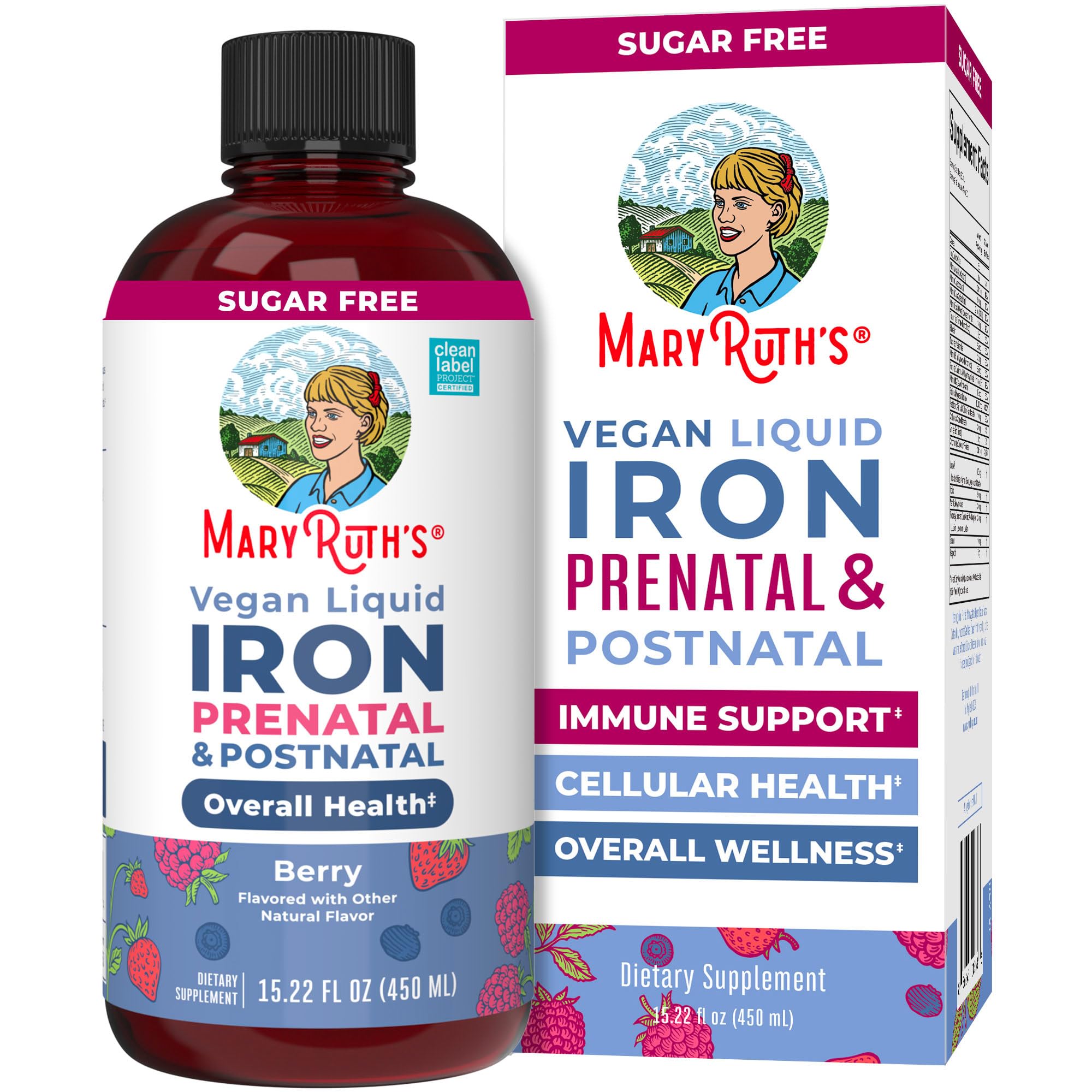 MaryRuth Organics | Liquid Iron Supplement Prenatal & Postnatal for Pregnant & Lactating | Iron Deficiency | Immune Support | Sugar/Gluten Free | Vegan | Non-GMO | 15.22 Fl Oz MARYRUTH'SBuy Supplements Australia