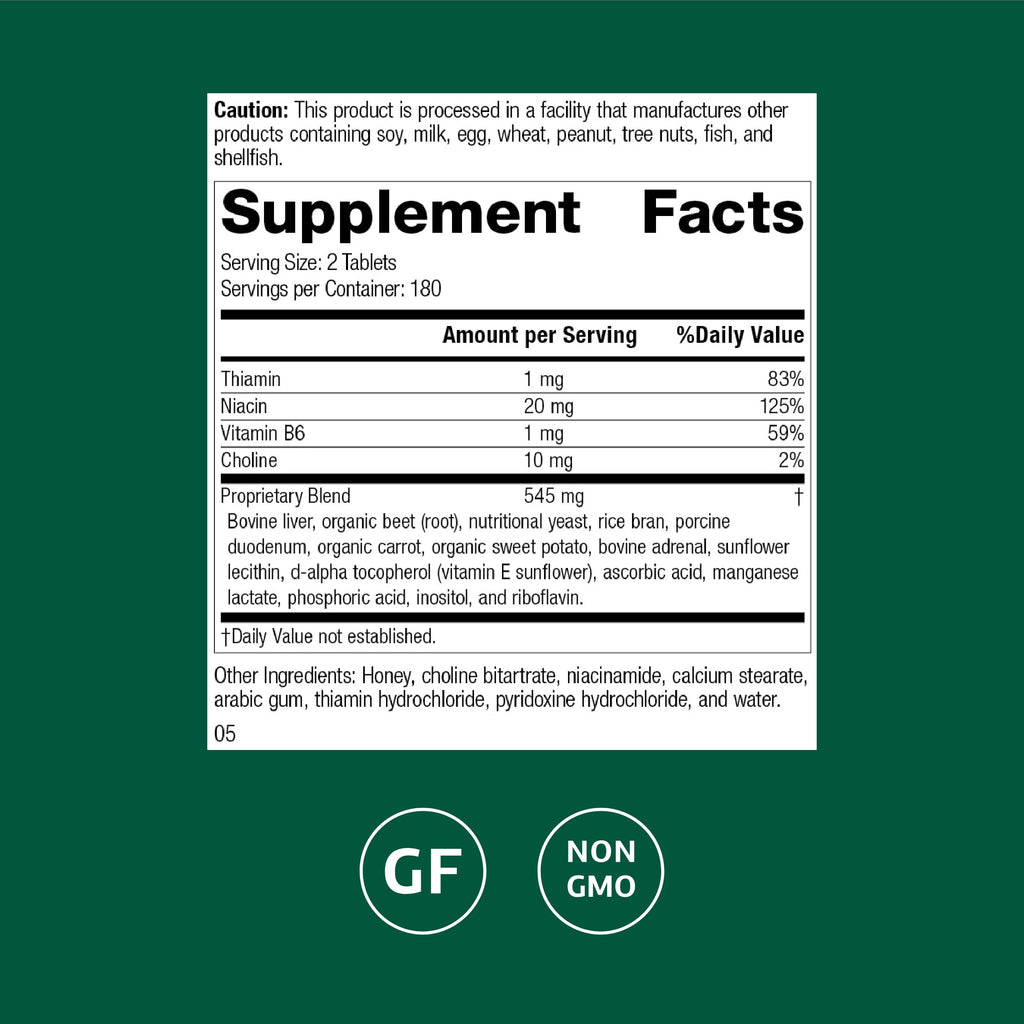 Standard Process Cataplex B-GF - Supports Nervous System Health - B Vitamins for Energy & Heart Support - Aids Energy During Physical Activity - Gluten-Free, Non-Soy & Non-Dairy - 360 Tablets Standard Process Inc.Buy Supplements Australia