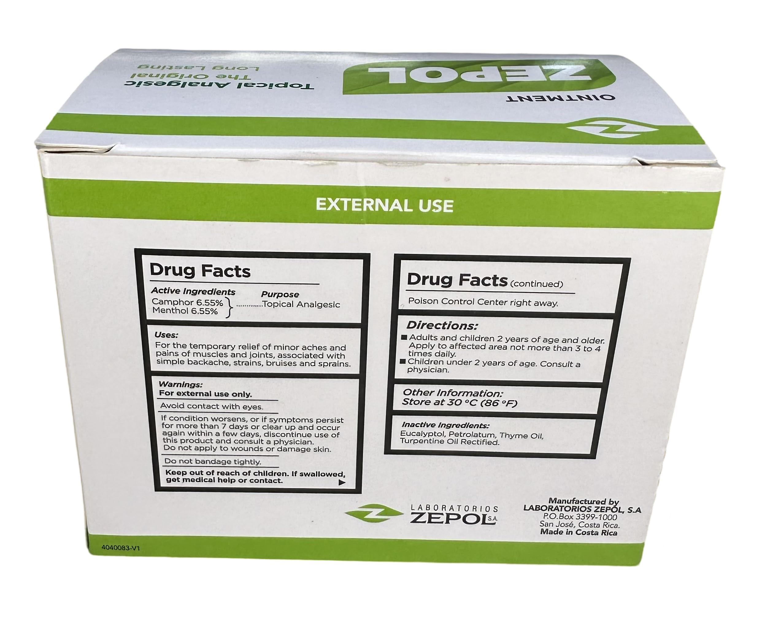 Zepol Original - Long-Lasting Topical Analgesic Ointment for Muscles, Joints, Backache, Sprains, and Strains - Pack of 12 Cans, 0.35 oz Each ZepolBuy Supplements Australia