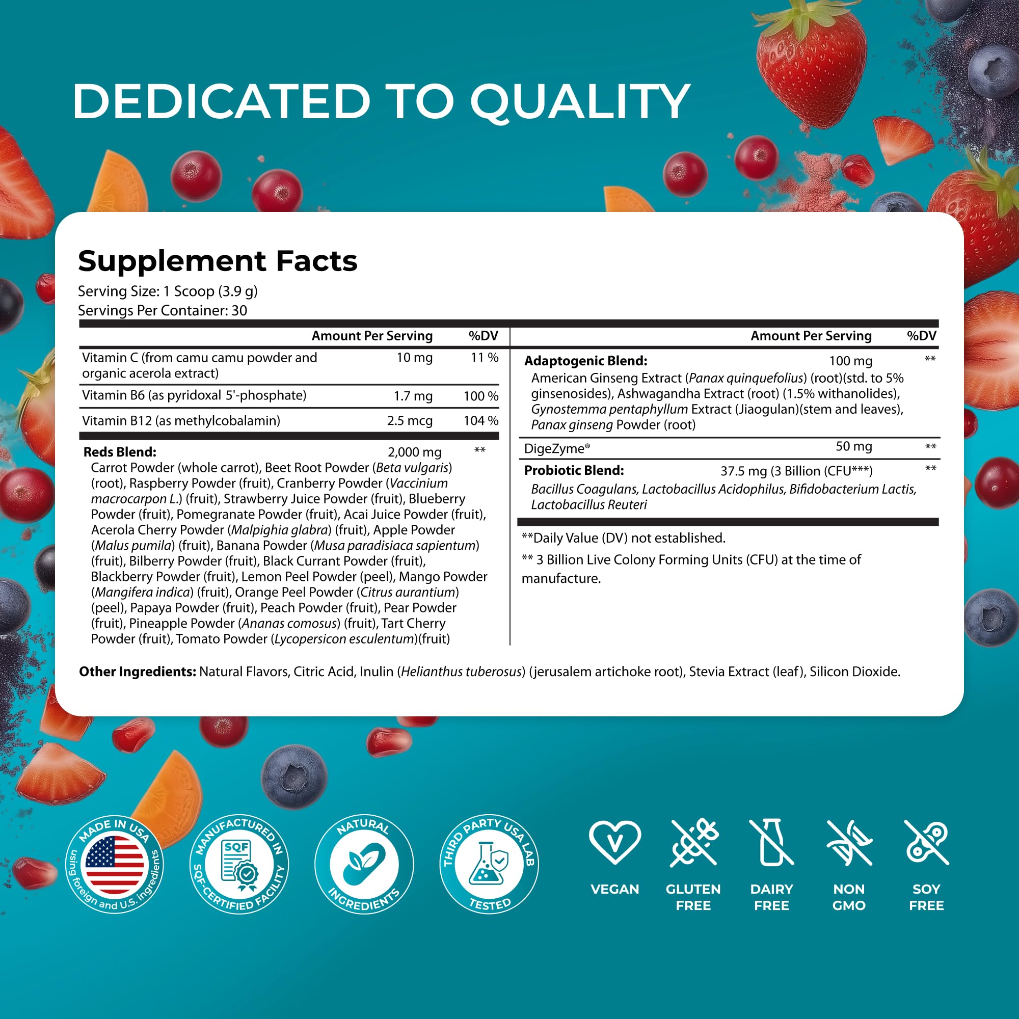 PUREHEALTH RESEARCH Metabolic Reds - Organic Superfood Powder Supplement - Fruit, Veggie, Adaptogenic, Probiotic Blends & More - for Metabolism & Energy Support - 4.13 Oz. - 30 Servings PUREHEALTH RESEARCHBuy Supplements Australia