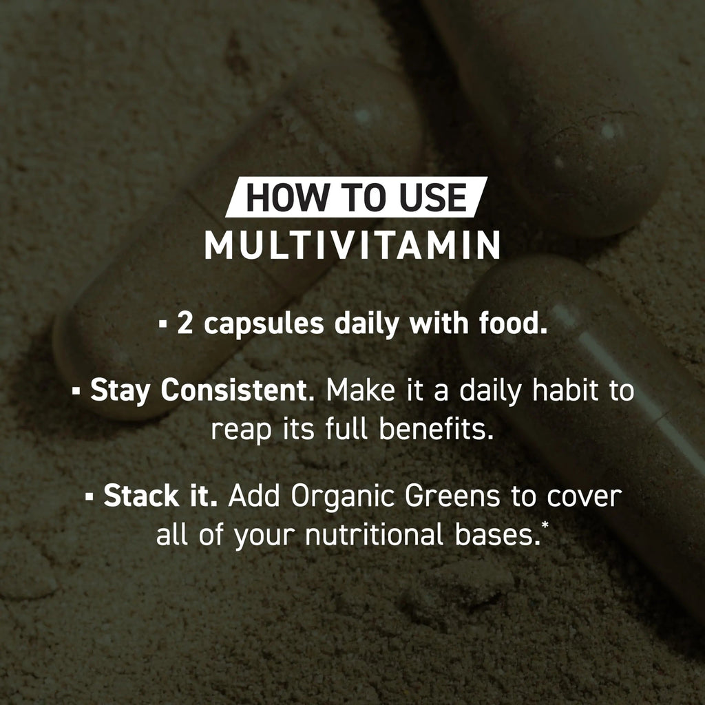 Kaged Multivitamin Capsules | Unflavored | Whole Foods Organic Fruits & Veggies | Plant Based Vegan Multivitamin KagedBuy Supplements Australia