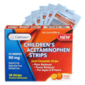 CALMOUR Children's Acetaminophen 36 Strips | Pain Reliever & Fever Reducer | Fast-Acting Support for Cold & Flu Symptoms | Oral Chewable Strips for Kids Ages 2-9 | Travel Size, Orange Flavor CALMOURBuy Supplements Australia