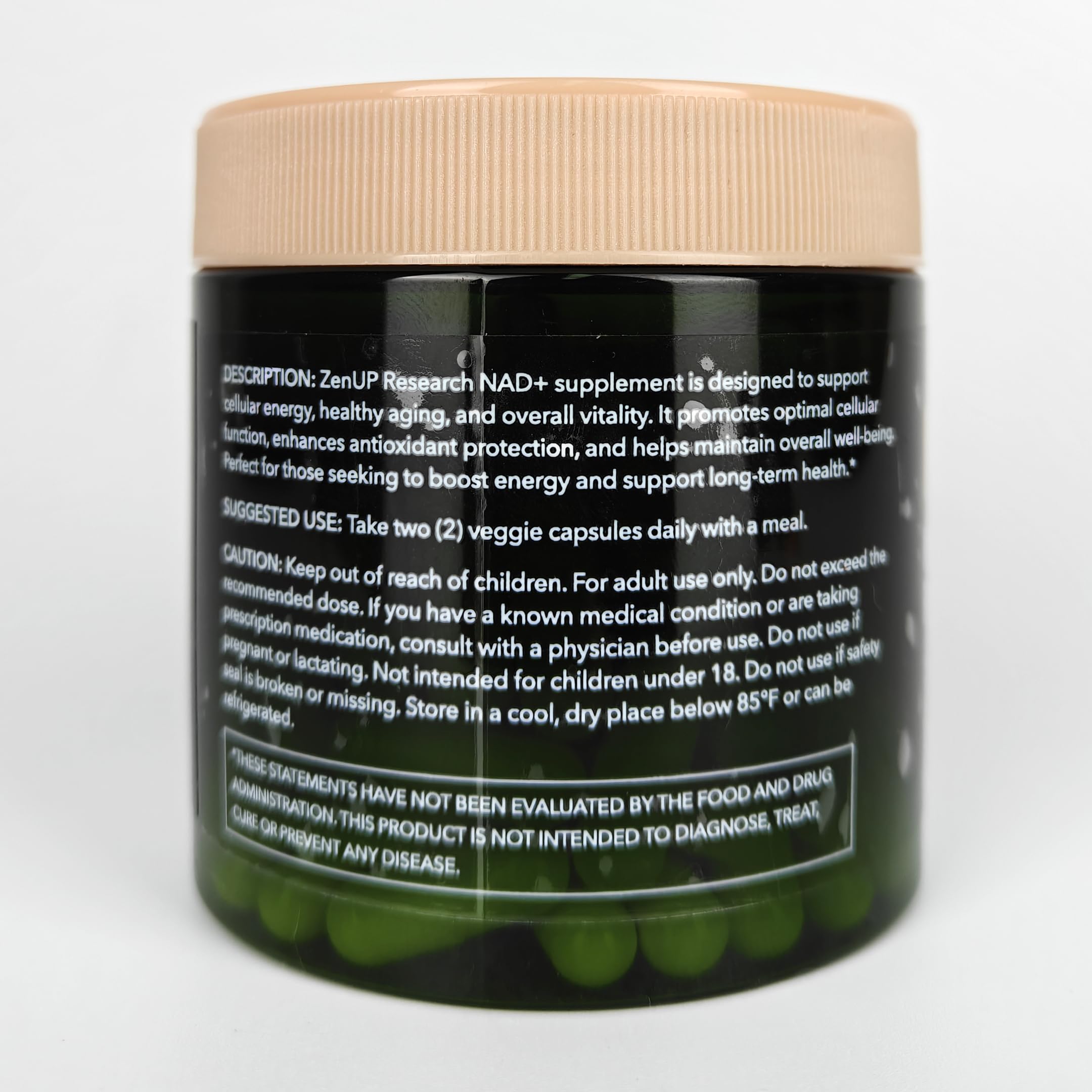 ZenUP NAD+ Supplement | 1100mg Liposomal Nicotinamide Riboside with Resveratrol & Quercetin | Anti-Aging, Cellular Energy, Mental Focus | 120 Caps ZenUPBuy Supplements Australia