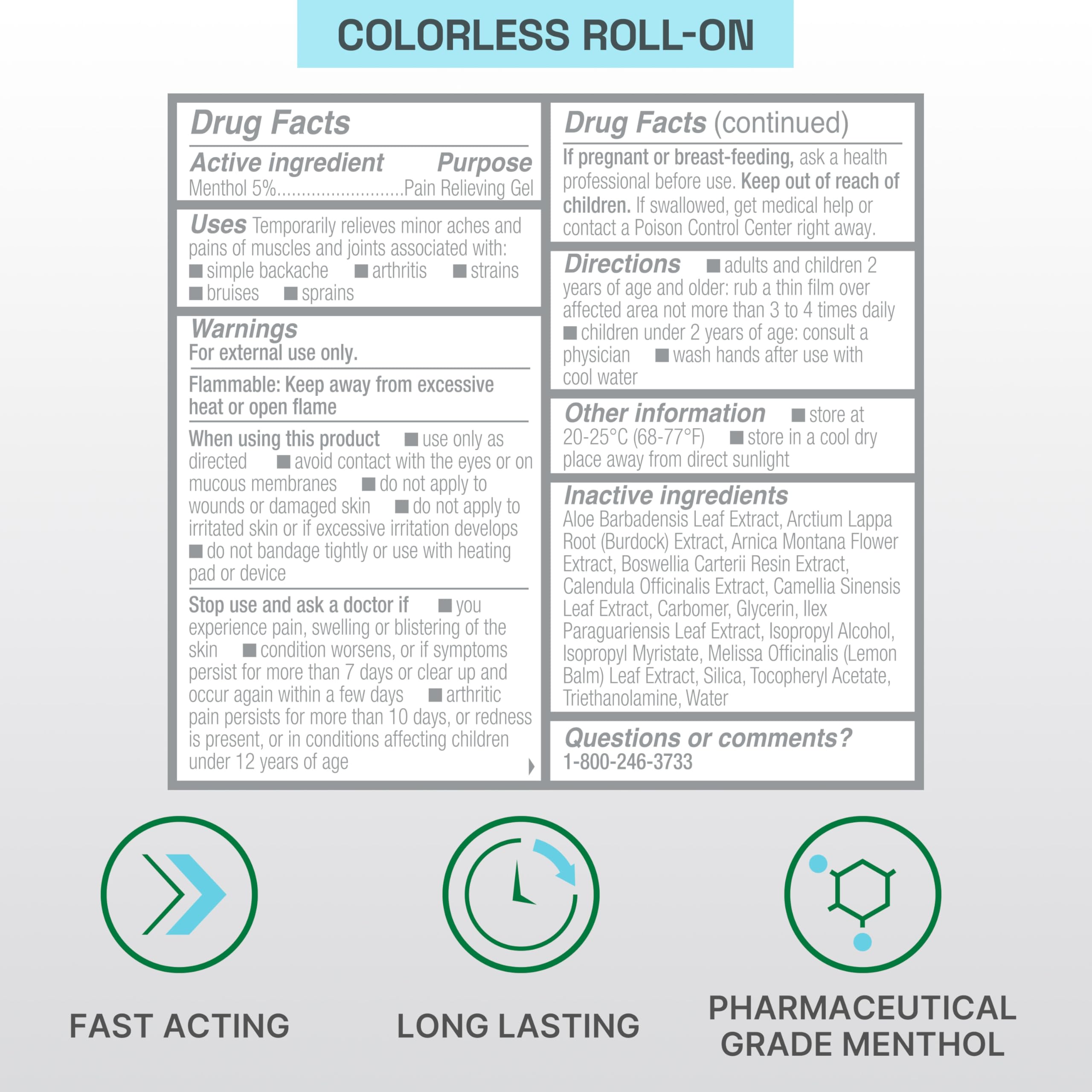 Biofreeze Professional Colorless Pain Relief Roll On, Knee & Simple Backache Relief, Arthritis Pain Reliever, Neck Pain Relief, Cooling Joint Pain Relief, Roll-On Menthol Gel 3 Fl Oz BiofreezeBuy Supplements Australia