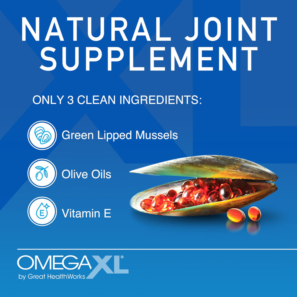 OmegaXL Joint Support Supplement - Natural Muscle Support, Green Lipped Mussel Oil, Soft Gel Pills, Drug-Free, 120 Count OmegaXLBuy Supplements Australia