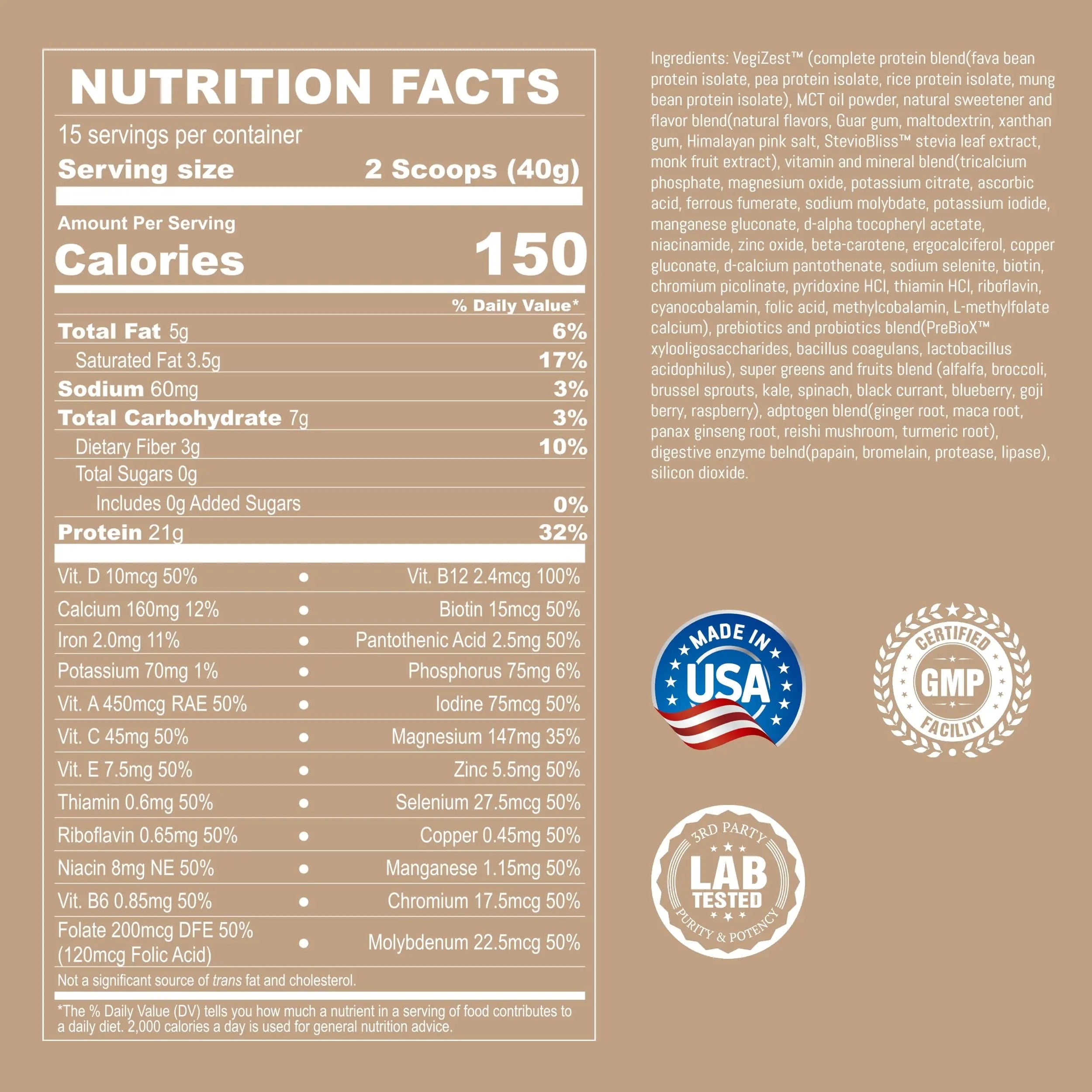 UpNourish Vanilla Cookie Vegan Protein Powder 54 Superfoods Powder,1.5 Billion CFU Probiotics 21g Plant Based Protein,No Sugar No Dairy No GMO Dairy Free,Meal Replacement Shake Keto-Friendly Low-Carb Diet,15 Servings UpNourish buy supplements Au
