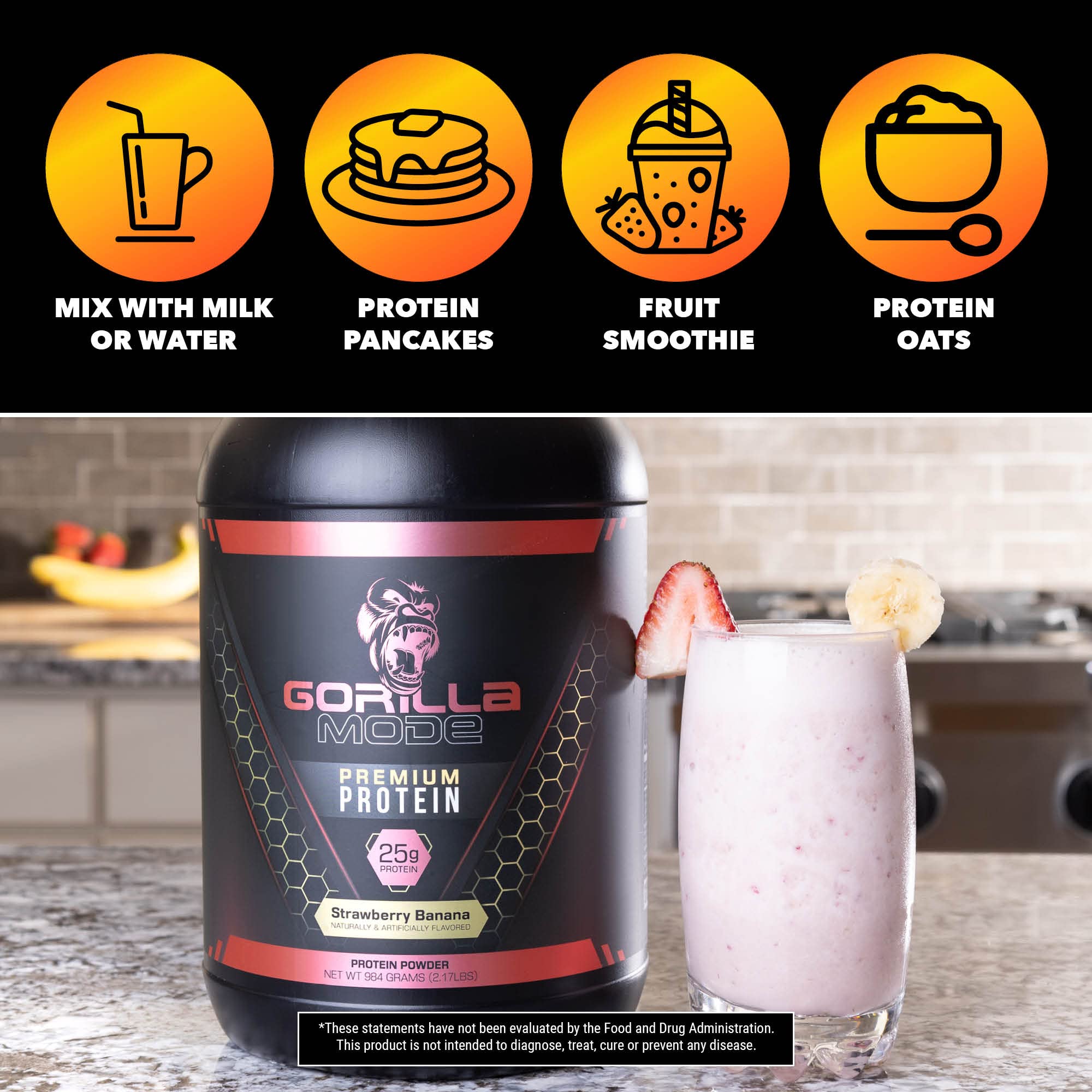 Gorilla Mode Premium Whey Protein - Chocolate Peanut Butter / 25 Grams of Whey Gorilla MindBuy Supplements Australia