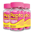 Pepto Bismol Chews, Upset Stomach Relief, Nausea Relief, Heartburn Relief, Indigestion Relief, Anti Diarrhea Medication for Adults - 5 Symptom Fast Relief, 72 Chewable Tablets (3x24 ct) Pepto Bismol buy supplements Au