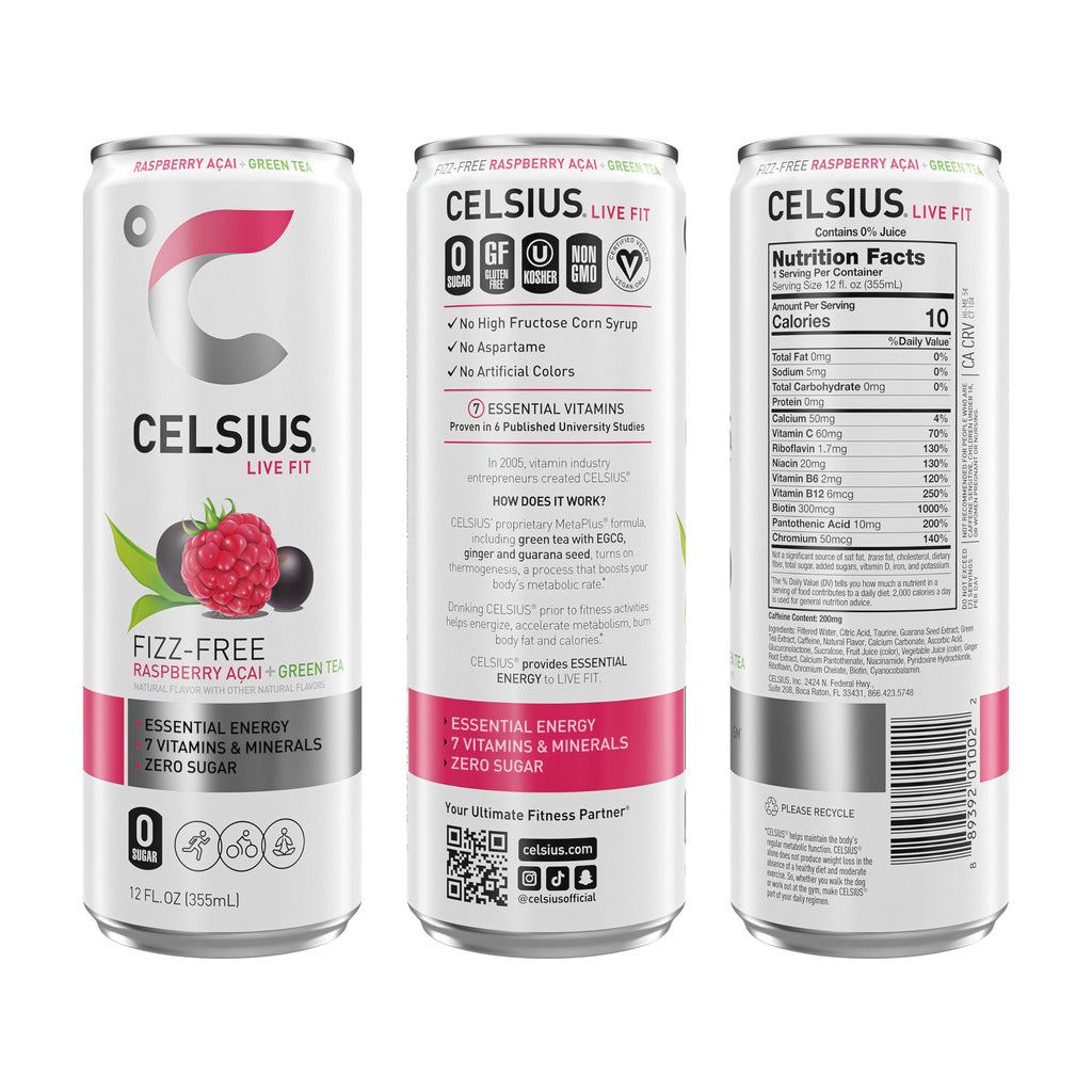 CELSIUS Fizz Free Variety Pack, Functional Essential Energy Drink 12 Fl Oz (Pack of 12) CELSIUSBuy Supplements Australia