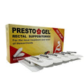 Presto Gel - Natural Hemorrhoid Rectal Suppositories - Rapid Hemorrhoid Treatment and Relief from Itching, Swelling, Burning and Discomfort - Pack of 12 DAN PharmBuy Supplements Australia
