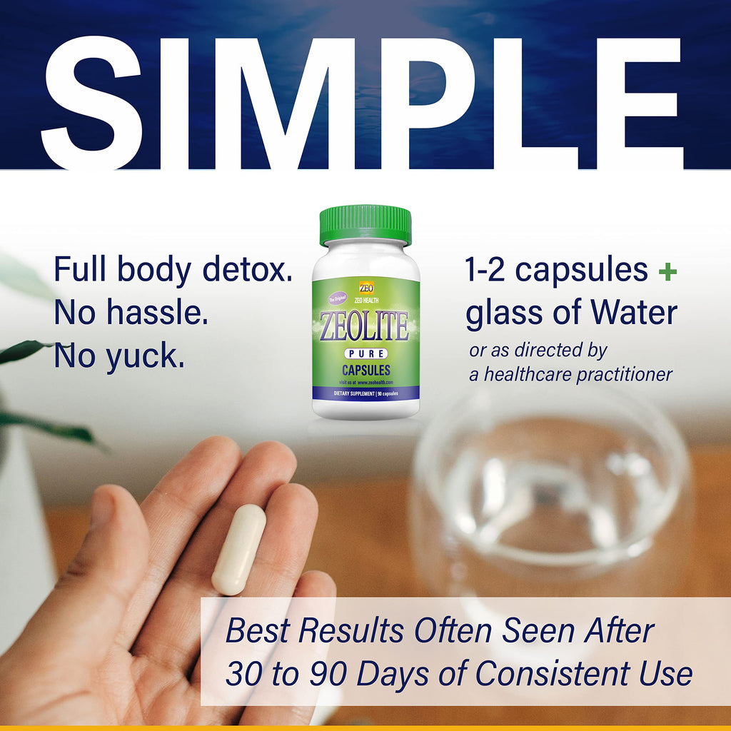 Zeolite Pure Capsules | Zeolite Detox, Extra Strength | Pure, Full Body Cleanse for Women Zeo HealthBuy Supplements Australia