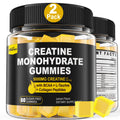 Creatine Monohydrate Gummies for Men & Women - with BCAA, Collagen Peptides, L-Taurine, Vitamin B12, D3, Chewables Creatine Monohydrate 5g Per Serving, Natural Lemon Flavor, Sugar Free, 2 Pack EnvyCureBuy Supplements Australia