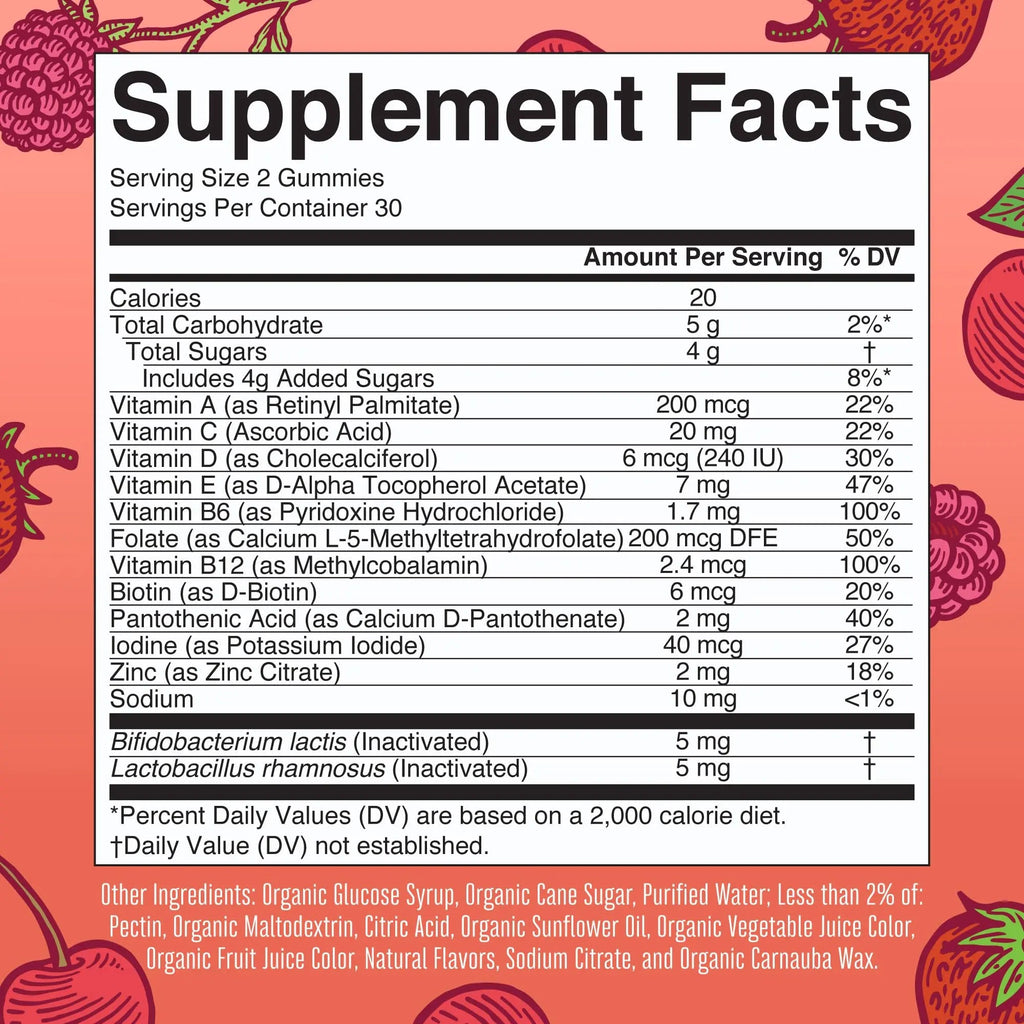 Kids Vitamins by MaryRuth's | USDA Organic | Multivitamin Gummies + Postbiotics for Ages 4+ | Multivitamin for Kids with Lactobacillus Rhamnosus | Children’s Vitamins | Vegan | Non-GMO | 60 Count MARYRUTH'SBuy Supplements Australia