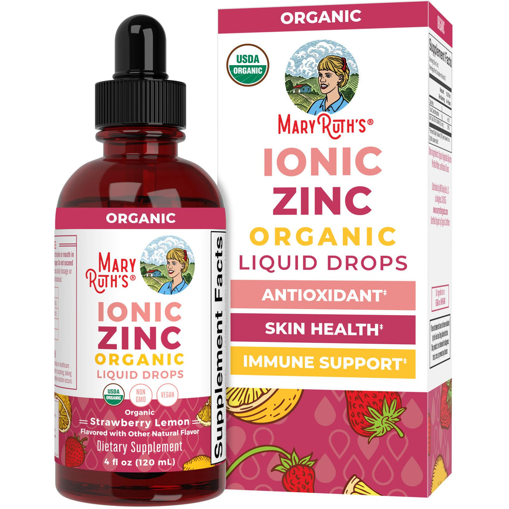 MaryRuth's Organic Liquid Zinc Supplement for Kids & Adults | Immune Support | Skin Health | Antioxidant | Cellular Metabolism | Zinc Sulfate | Vegan | Non-GMO | Sugar Free | Gluten Free | 4 oz MARYRUTH'SBuy Supplements Australia