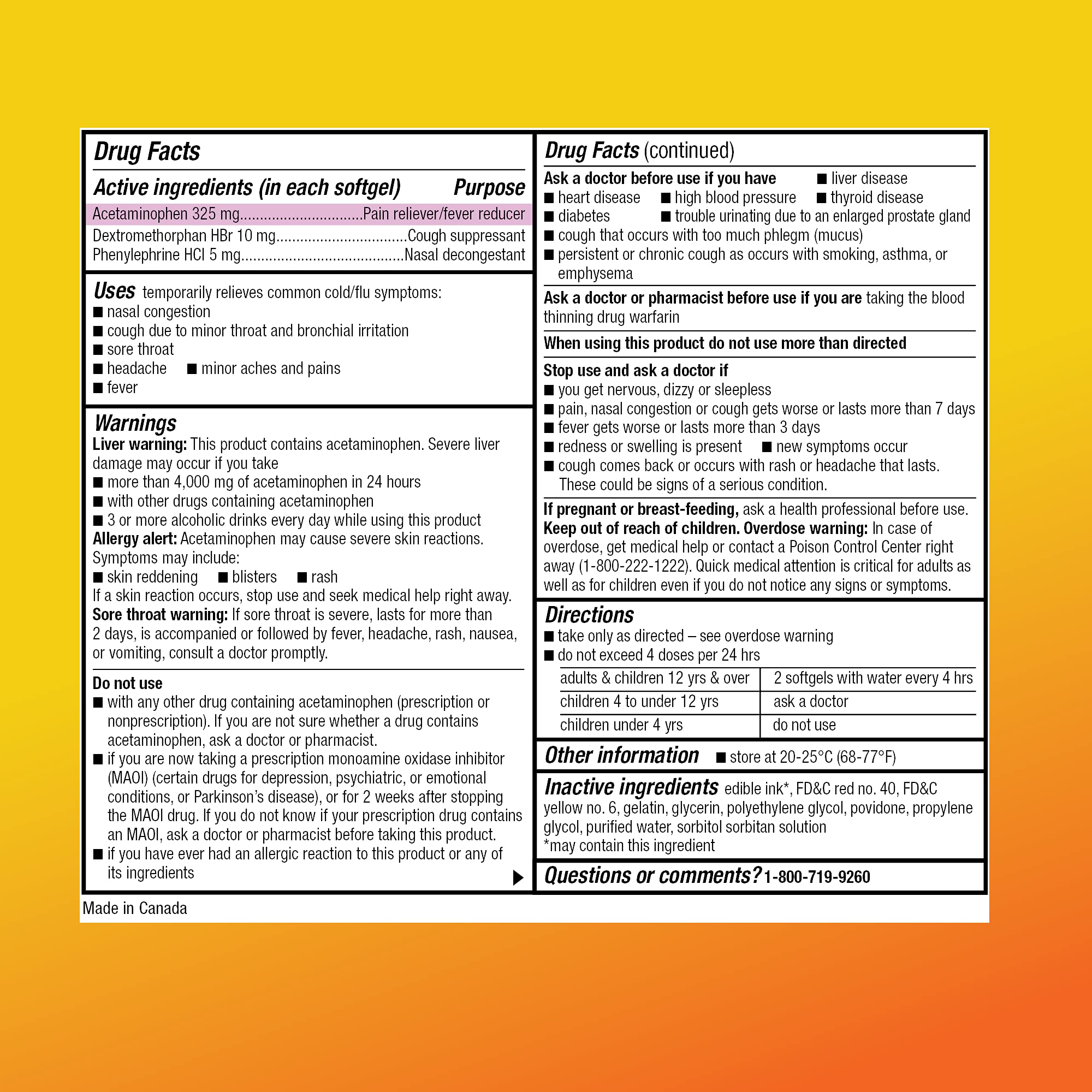 Amazon Basic Care Daytime Cold & Flu Liquid Caps; Cold Care for Daytime Cold and Flu, Orange, 48 Count (Pack of 1) Amazon Basic Care buy supplements Au