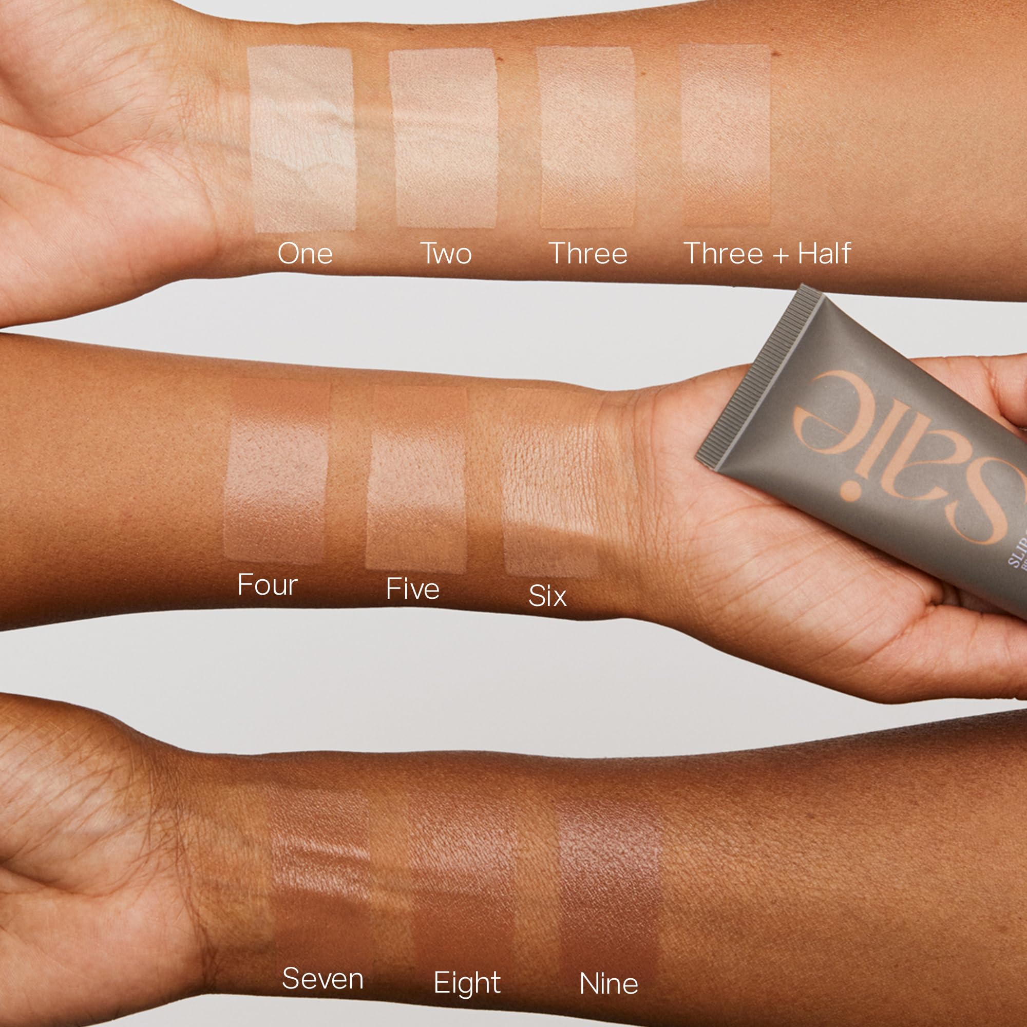 Saie Slip Tint Tinted Moisturizer with SPF 35 - Light Coverage, Glowy Skin Tint & Mineral Sunscreen for Face with Hydrating Hyaluronic Acid - Summer Makeup Essential - Shade Three + Half (1.35 oz) SaieBuy Supplements Australia