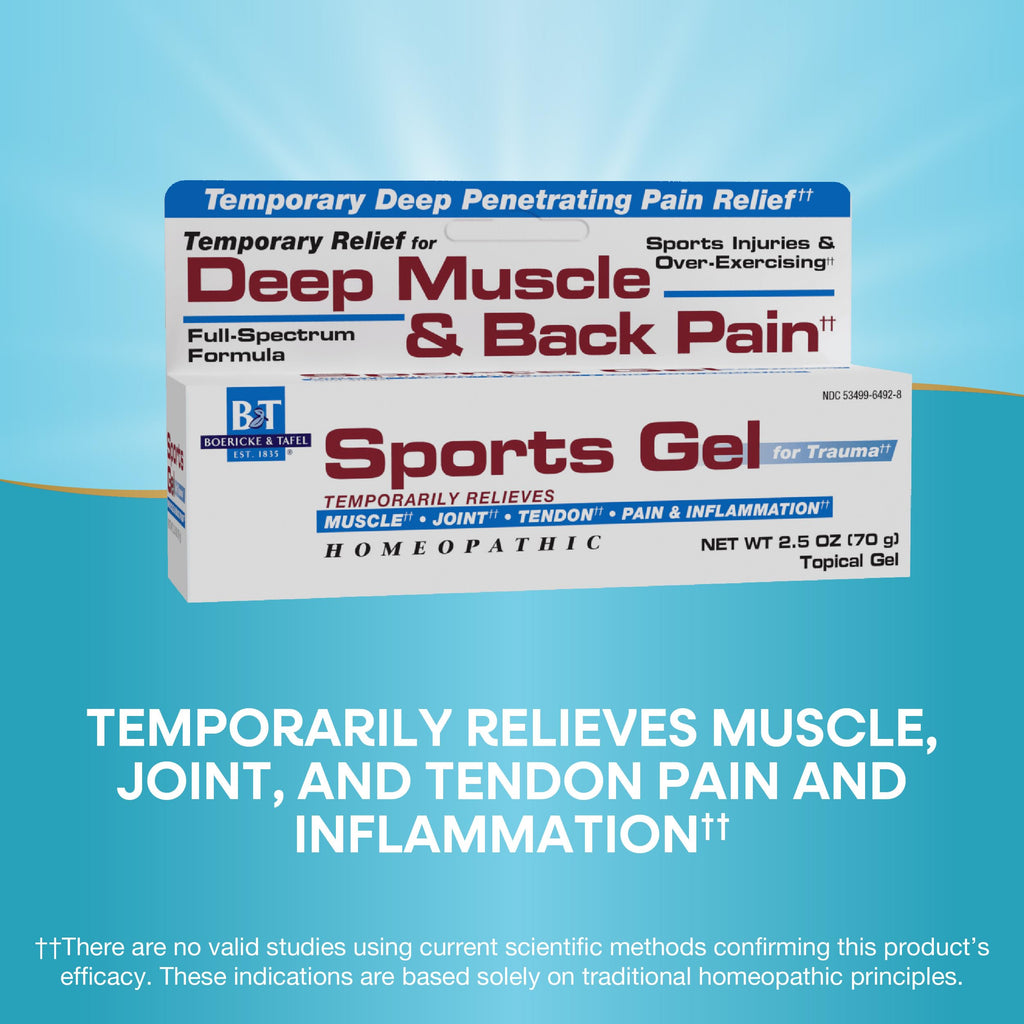 Nature's Way Boericke & Tafel Sports Gel, Relief for Deep Muscle, Joint, Tendon, & Back Pain and Inflammation, Homeopathic, 2.5 oz Nature's WayBuy Supplements Australia