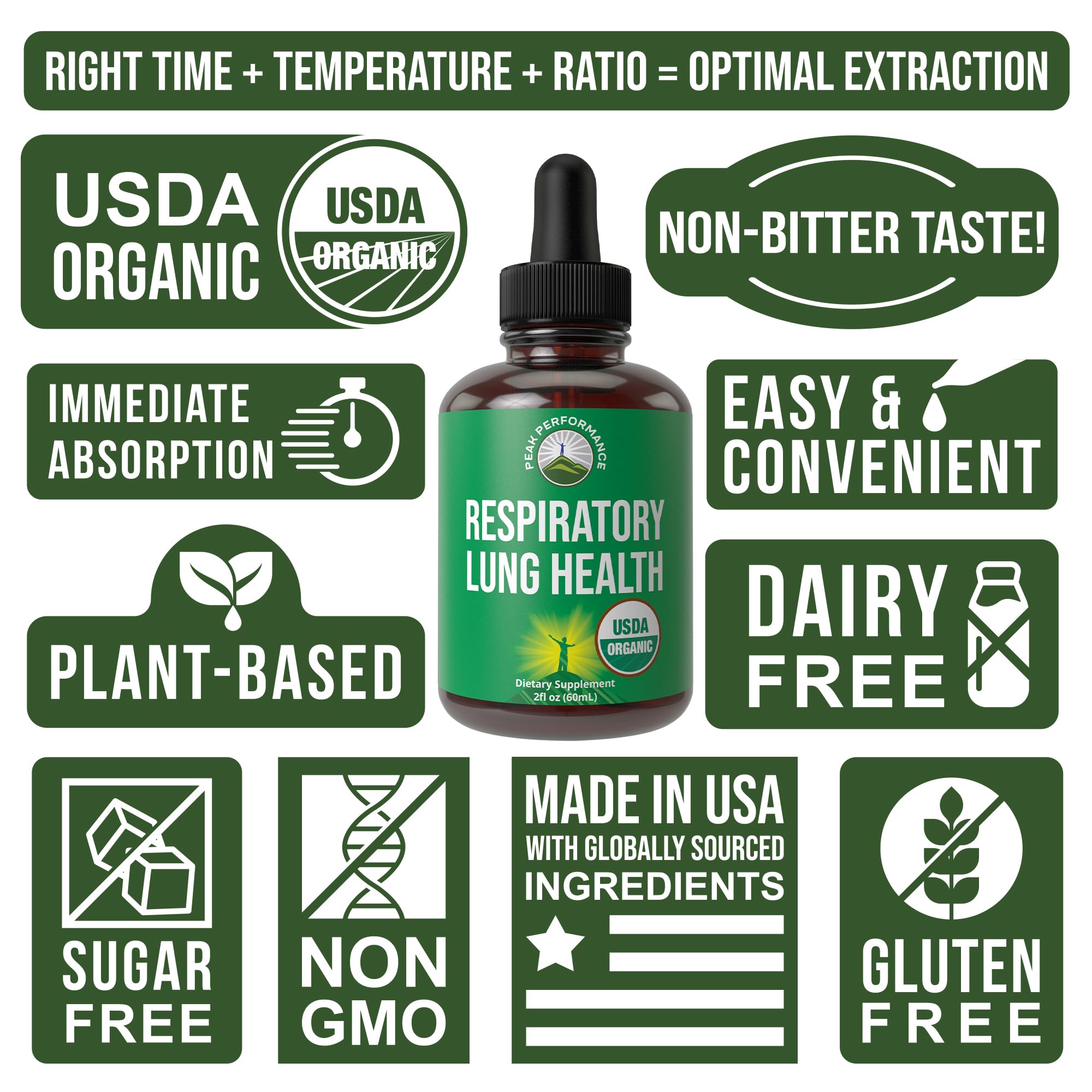 USDA Organic Lung Detox for Smokers and Non Smokers with 6 Top Ingredients. Mullein Leaf, Marshmallow Root, Calendula. Lungs Cleanse for Better Respiratory Health. Liquid Drops Tincture Supplement Peak PerformanceBuy Supplements Australia