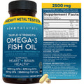 Triple Strength Omega 3 Fish Oil Supplement for Men and Women – 2500 mg High-Potency, Easy-to-Absorb Re-esterified Triglyceride Form, Pescatarian-Friendly DPA EPA DHA Omega 3 Supplement, 180 Softgels Viva Naturals buy supplements Au