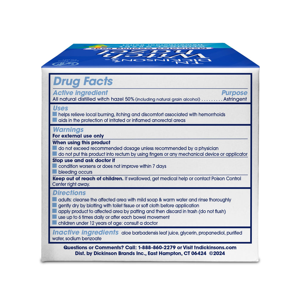 T.N. Dickinson’s Medicated Cooling Pads with Witch Hazel and Aloe | Hemorrhoid Treatment, Postpartum Care, Feminine & Rectal Relief | 100 Rounds T.N. Dickinson'sBuy Supplements Australia
