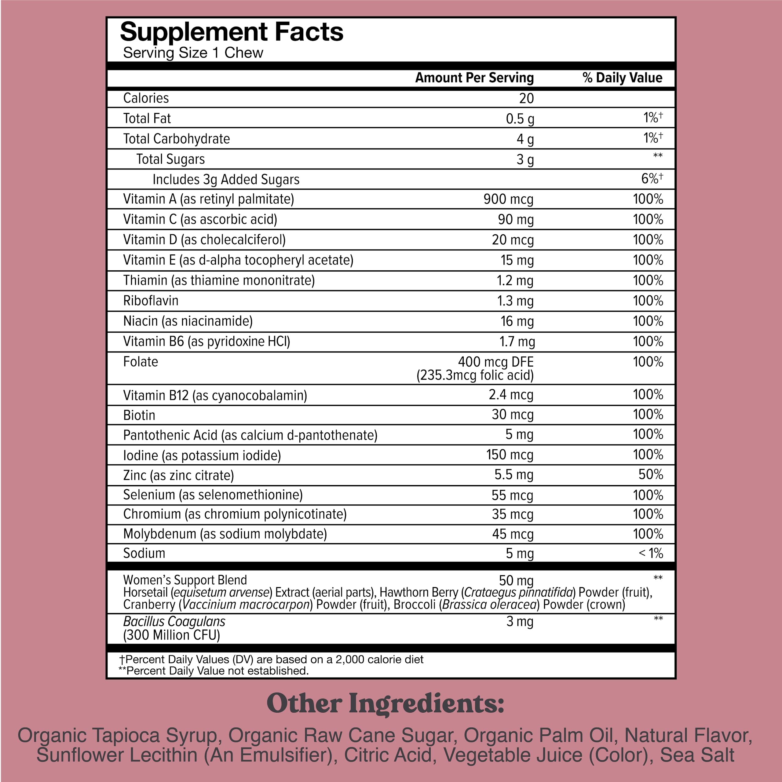 Chewsy Women's Multivitamin Chews, Immune & Energy Support, Vitamins C, B12, A, D, E CHEWSYBuy Supplements Australia