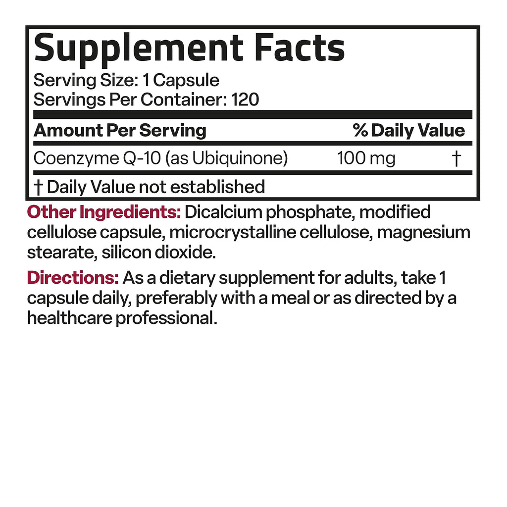 Bronson CoQ10 100 MG High Potency Cellular Energy Production, 120 Vegetarian Capsules BronsonBuy Supplements Australia