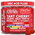 Clean Nutra Tart Cherry Gummies Uric Acid Flush Celery Milk Thistle Bromelain Vitamin C Magnesium Citrus Bergamot Ginger Stinging Nettle Leaf Chamomile Berberine Quercetin Support 60 Gummy Vitamins Clean NutraceuticalsBuy Supplements Australia