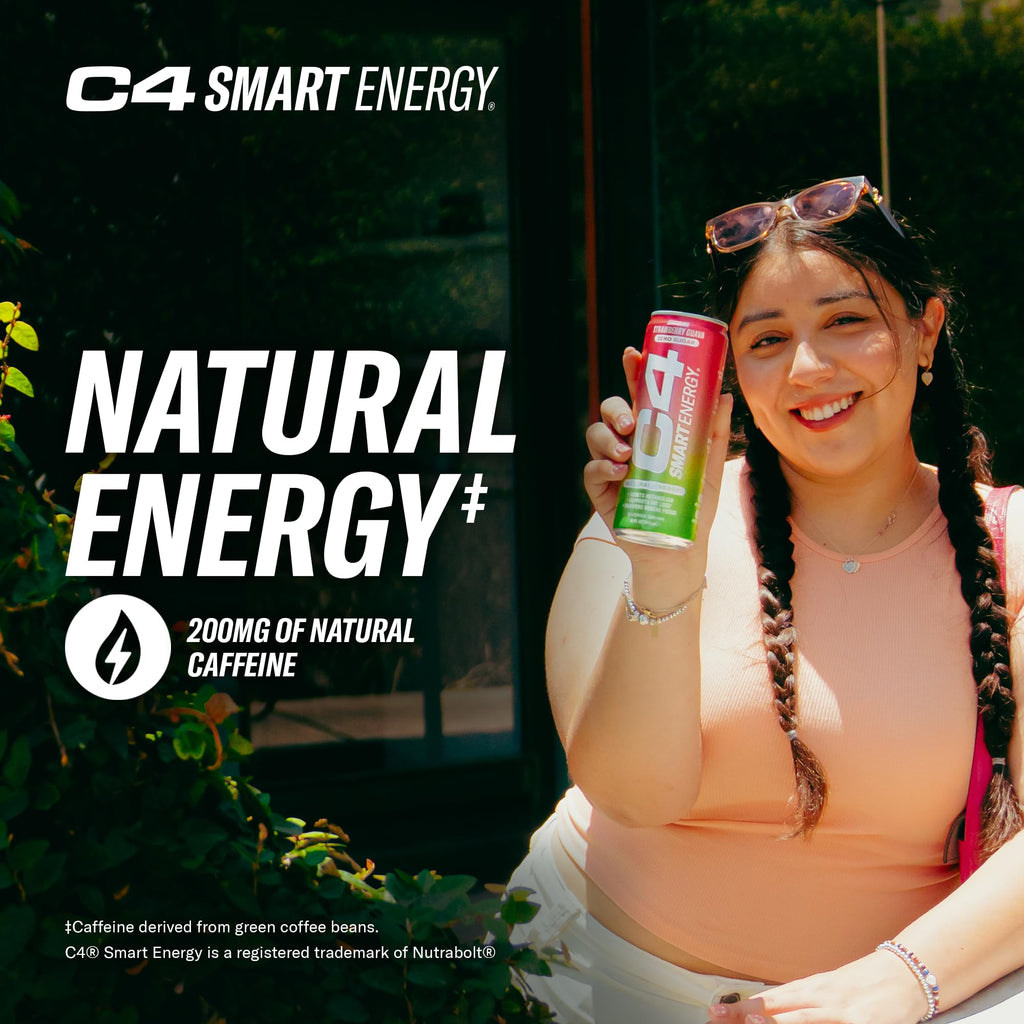 Cellucor C4 Smart Energy Drink - Sugar Free Performance Fuel & Nootropic Brain Booster, Coffee Substitute or Alternative | Cherry Berry Lime 12 Oz - 12 Pack C4Buy Supplements Australia