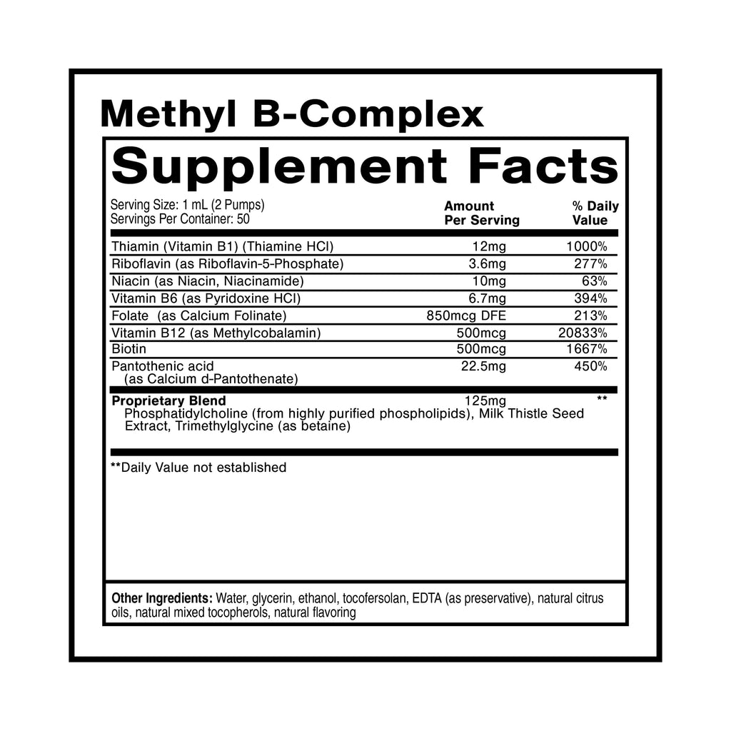 Quicksilver Scientific Methyl B Complex - Liquid Vitamin with Superior Liposomal Absorption of Vitamin B12, Folate, Vitamin B6, Riboflavin, Biotin, Pantothenic Acid, Vitamin B1, Niacin (50 ml) Quicksilver ScientificBuy Supplements Australia