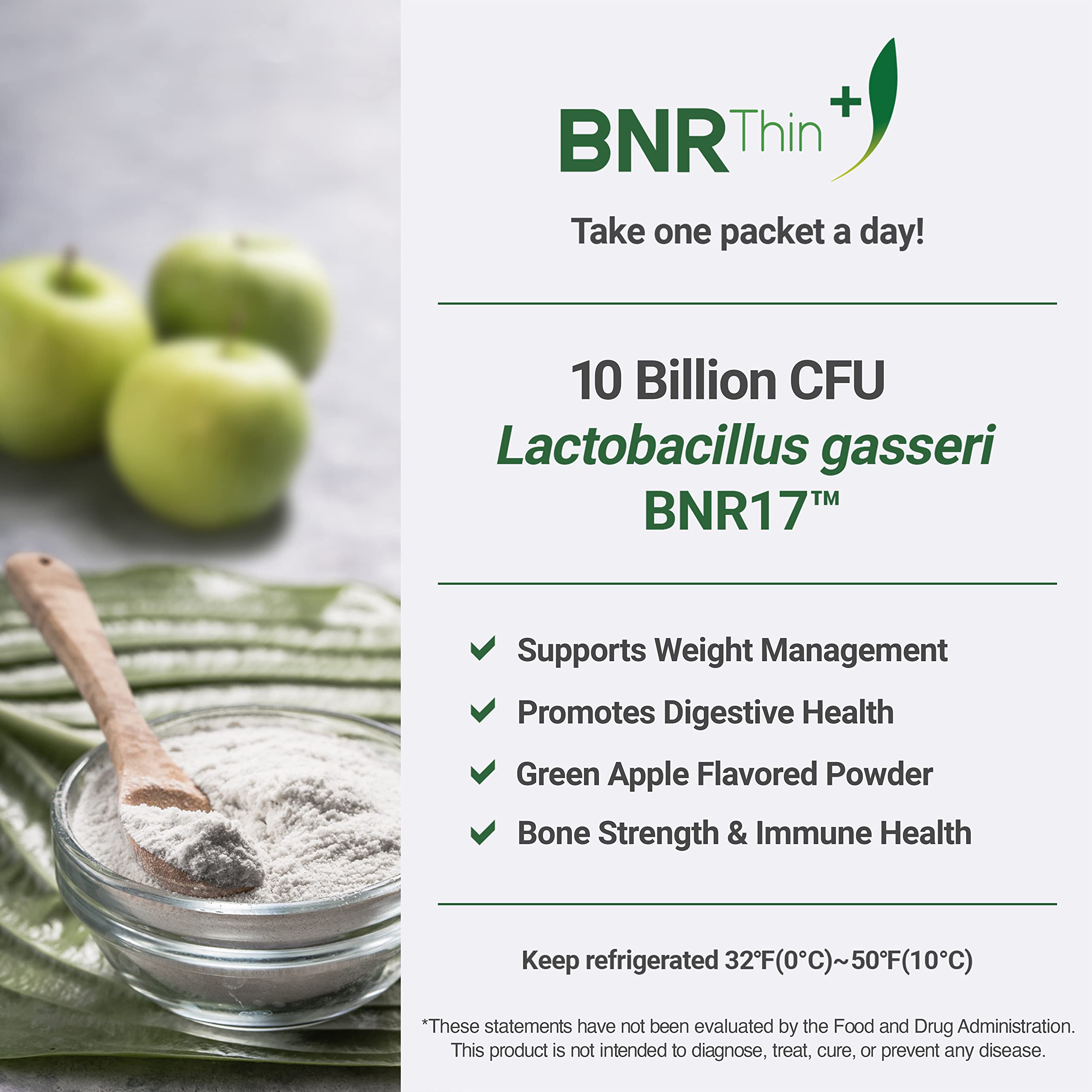 BNRThin Plus, Weight Management Probiotic Powder, 10 Billion CFU Guaranteed, Lactobacil AceBiomeBuy Supplements Australia