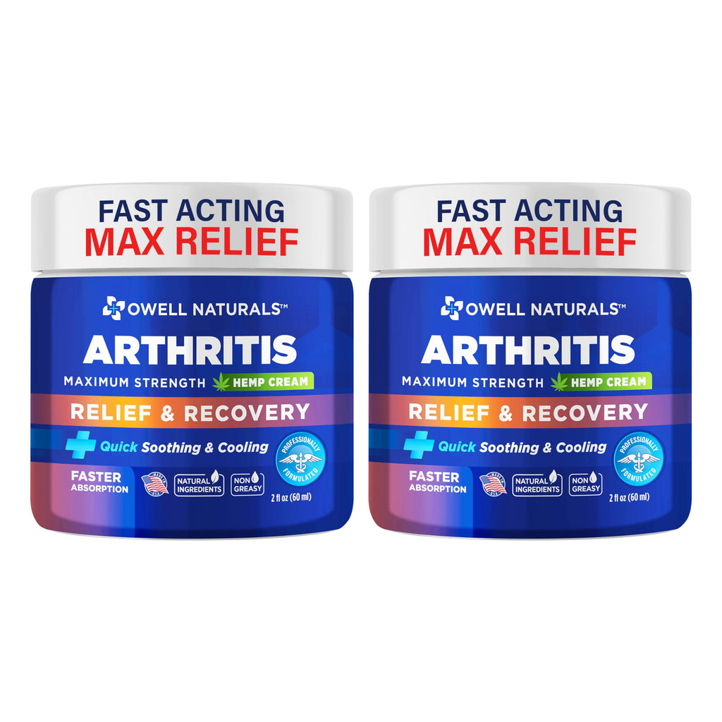 OWELL NATURALS Joint & Muscle Ream, Maximum Strength Relief & Recovery for Back, Neck, Feet with Aloe Vera, Vitamin B6 MSM, 2 Oz, (2 Pack) Owell NaturalsBuy Supplements Australia