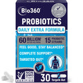 Extra Strength Probiotic for Digestive Health and Immune Support, 60 Billion CFU & 15 Strains, Gut Health Probiotics for Men and Women Supports Occasional Constipation, Diarrhea, Gas & Bloating, 30CT Bio360Buy Supplements Australia