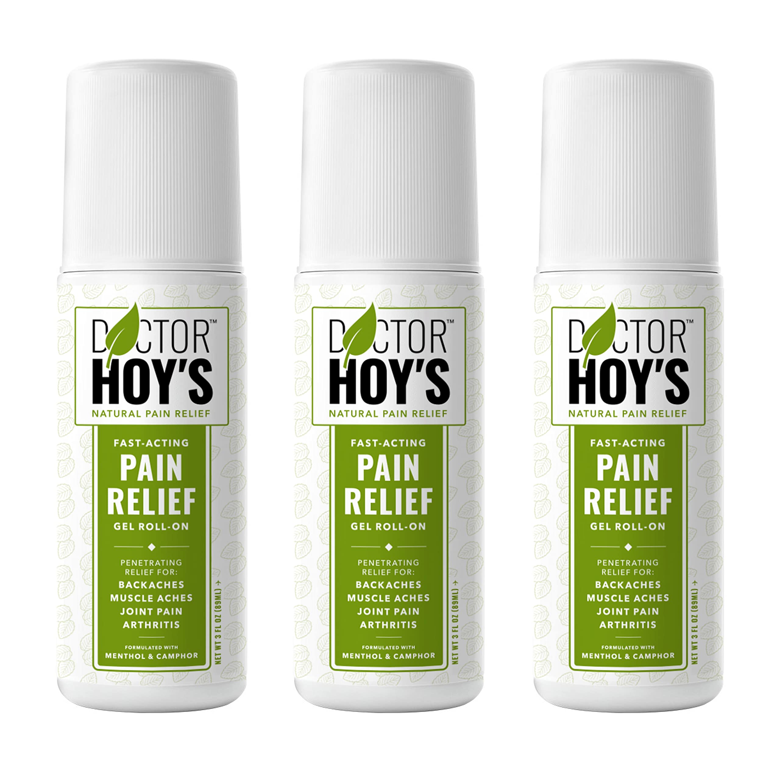 DOCTOR HOY'S Natural Pain Relief Gel, Water Based with Arnica, Anti-Inflammatory, Clean, Safe and Effective Natural Pain Relief, 3 oz. Roll-On, 3pk DOCTOR HOY'SBuy Supplements Australia