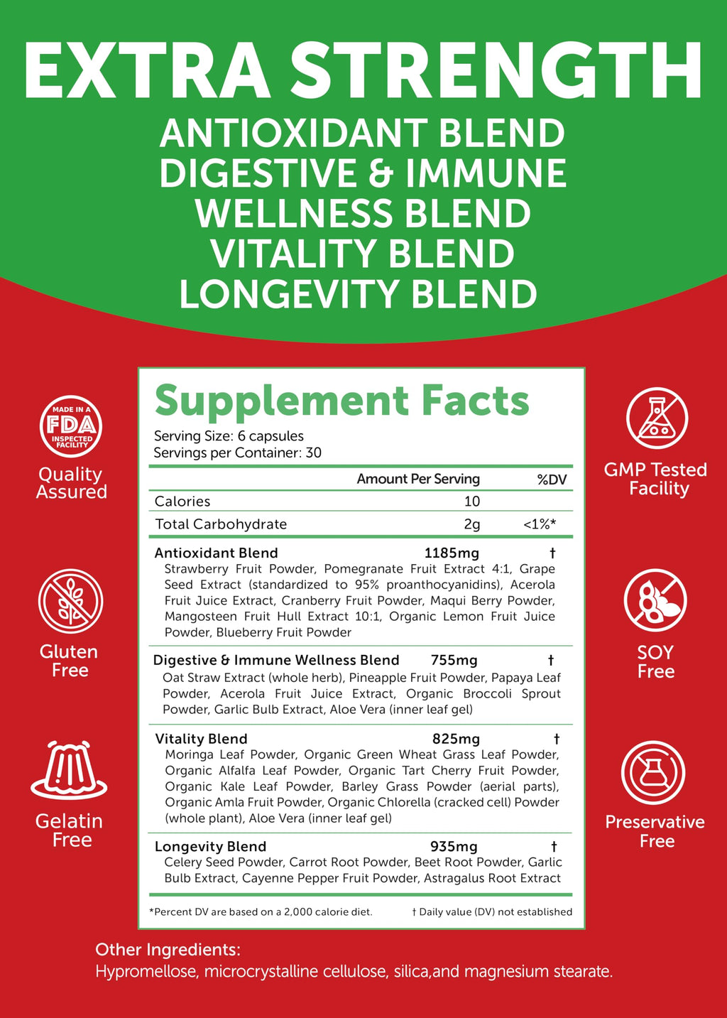 Lunakai USA Made Superfood Fruits & Veggies Supplement - All-in-One with 4 Blends & Scented Capsules, 180ct Super Veggie Capsules for Adults Lunakai buy supplements Au