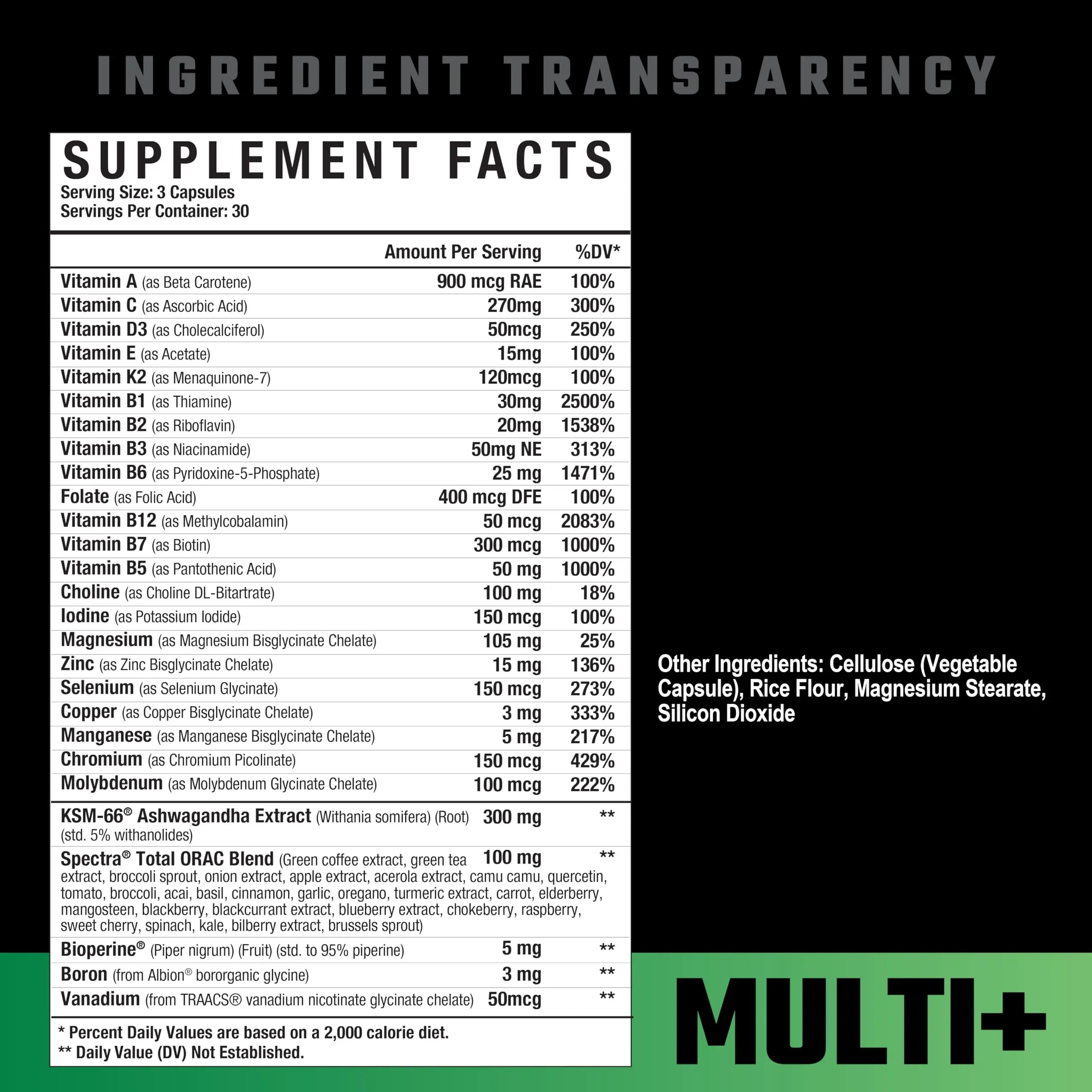 Axe & Sledge Multi Plus Multivitamin | 24 Bioavailable Vitamins & Minerals, Ashwagandha | Multivitamin for Women and Men Axe & SledgeBuy Supplements Australia