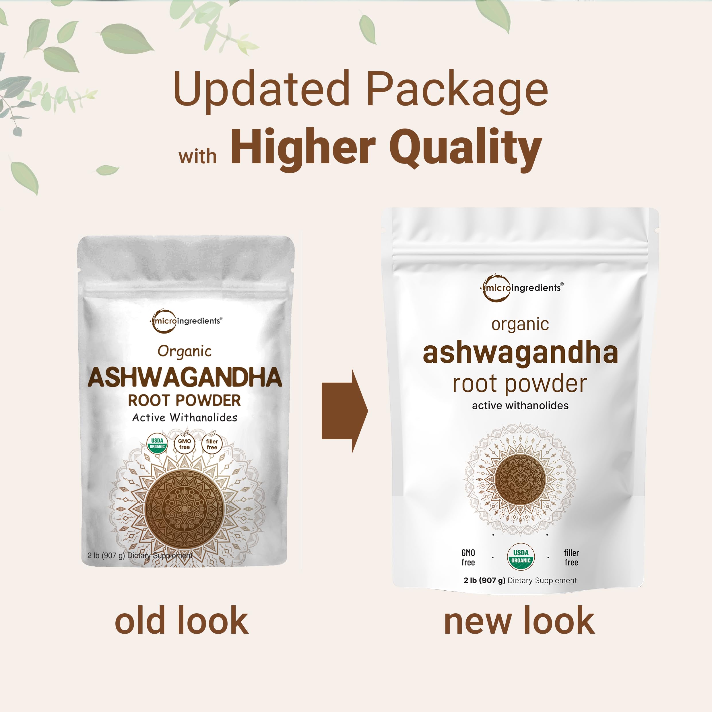 Micro Ingredients Organic Ashwagandha Root Powder | 2 Pound, No Filler, No Additives, Highly Purified | Active Withanolides, Adaptogenic Ayurvedic Herbal Supplements, Gluten Free, India Origin Micro IngredientsBuy Supplements Australia