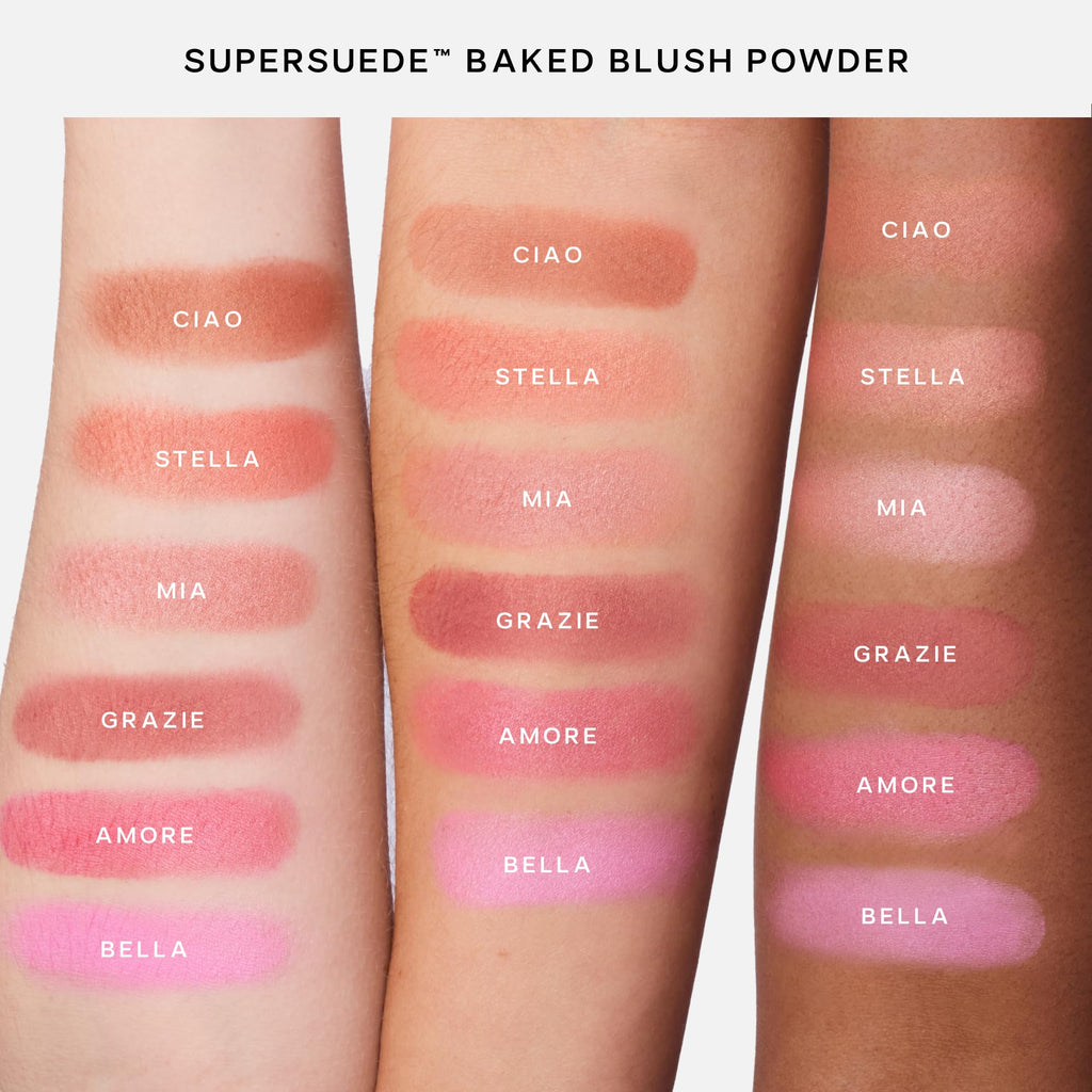 Saie Cheek Flush Duo - Dew Liquid Blush (.40 oz, Poppy), SuperSuede Baked Powder Blush (.01 oz, Stella) - Layerable, Skin-Nourishing Blushes for a Seamless Radiant Finish SaieBuy Supplements Australia