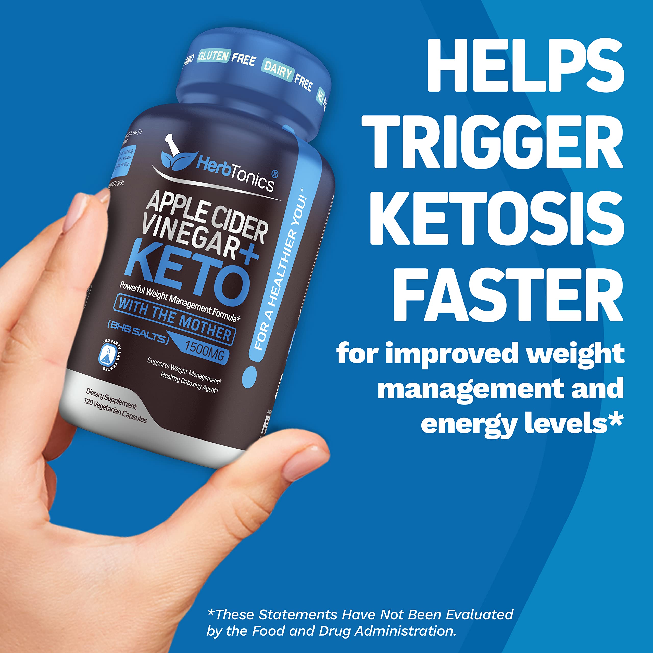 Herbtonics Apple Cider Vinegar Capsules Plus Keto BHB | Fat Burner & Weight Loss HerbtonicsBuy Supplements Australia
