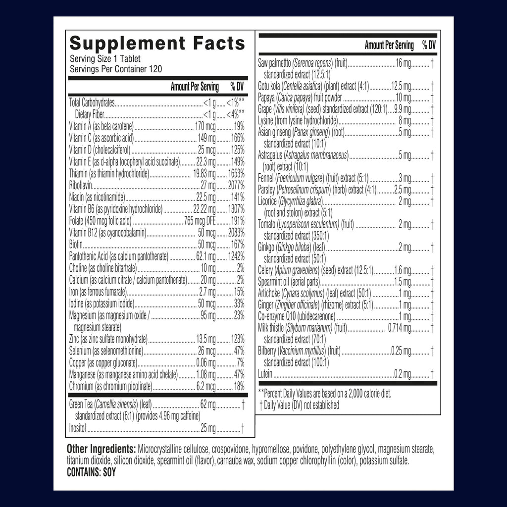 Swisse Ultivite Mens Daily Multivitamins | 50 Vitamins, Antioxidants and Minerals + Adaptogens | Energy, Stress & Immune Support | Mens Vitamins | 120 Tablets SwisseBuy Supplements Australia
