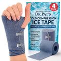 Dr Pat's Ice Tape (4 Pack) - Cooling Bandage Wrap Athletic Tape - Compression Instant Cold Compress Wrap with Menthol - Elastic, Athletic for Sore Muscles, Pain Relief Now, Swelling, Recovery, Sports Dr. Pat's buy supplements Au