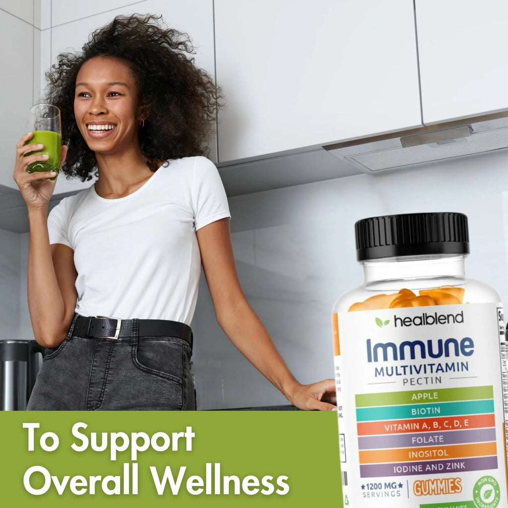 healblend Power-Packed Multivitamin Bear Gummies for Adult | Vitamins C, D3, B6, B12, Iron, Zinc healblendBuy Supplements Australia