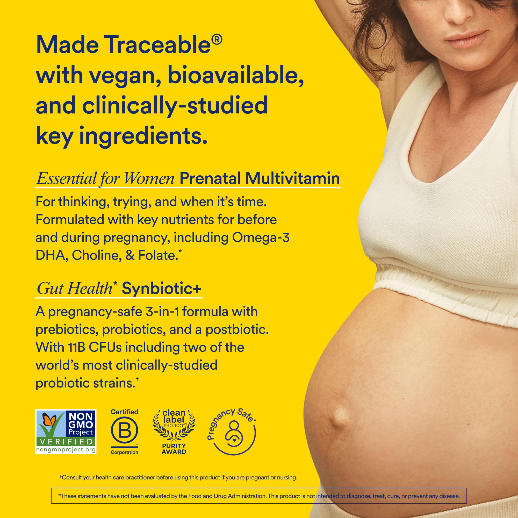 Ritual Prenatal Multivitamin and Gut Duo Supplements with Prenatal Vitamins and Synbiotic+: 3-in-1 Probiotic, Prebiotic, Postbiotic, Supports Pregnancy, and Gut Health, 30 Day Supply RitualBuy Supplements Australia