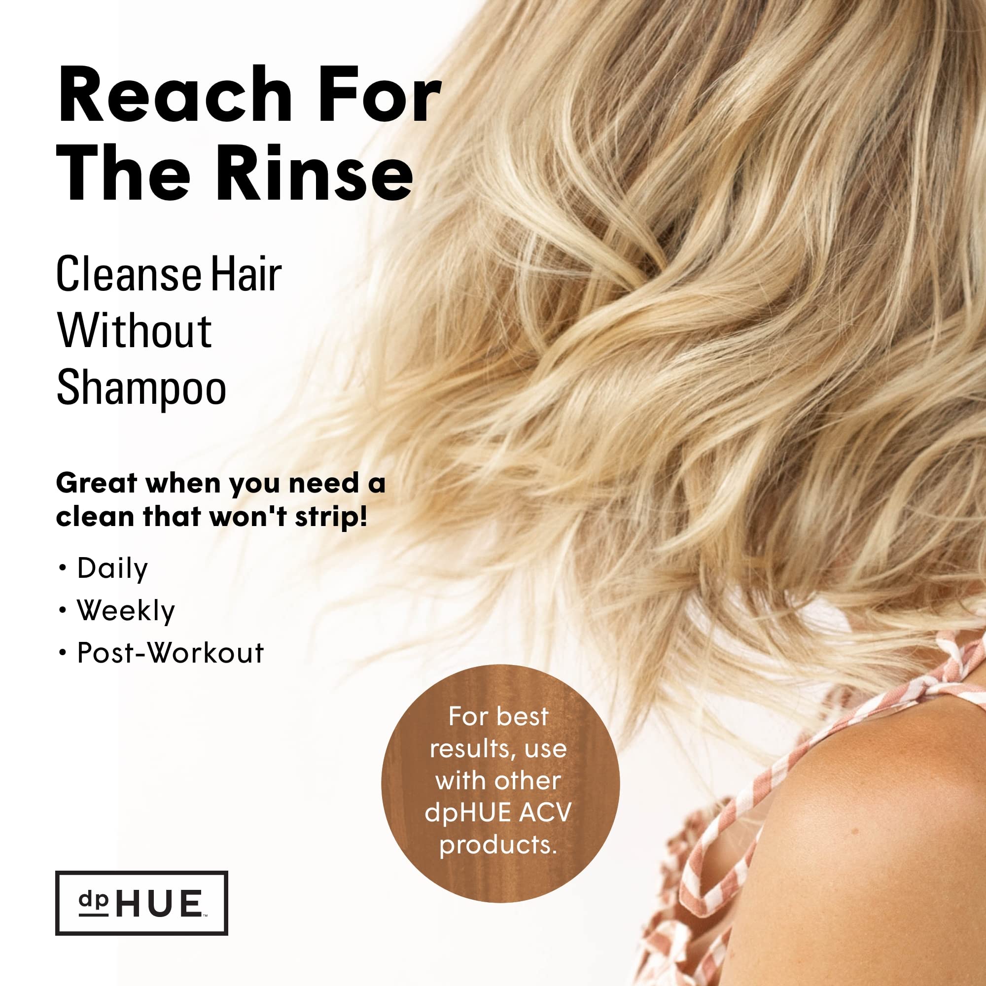 dpHUE Apple Cider Vinegar Hair Rinse, 8.5 oz - Shampoo Alternative & Scalp Cleanser dpHUEBuy Supplements Australia