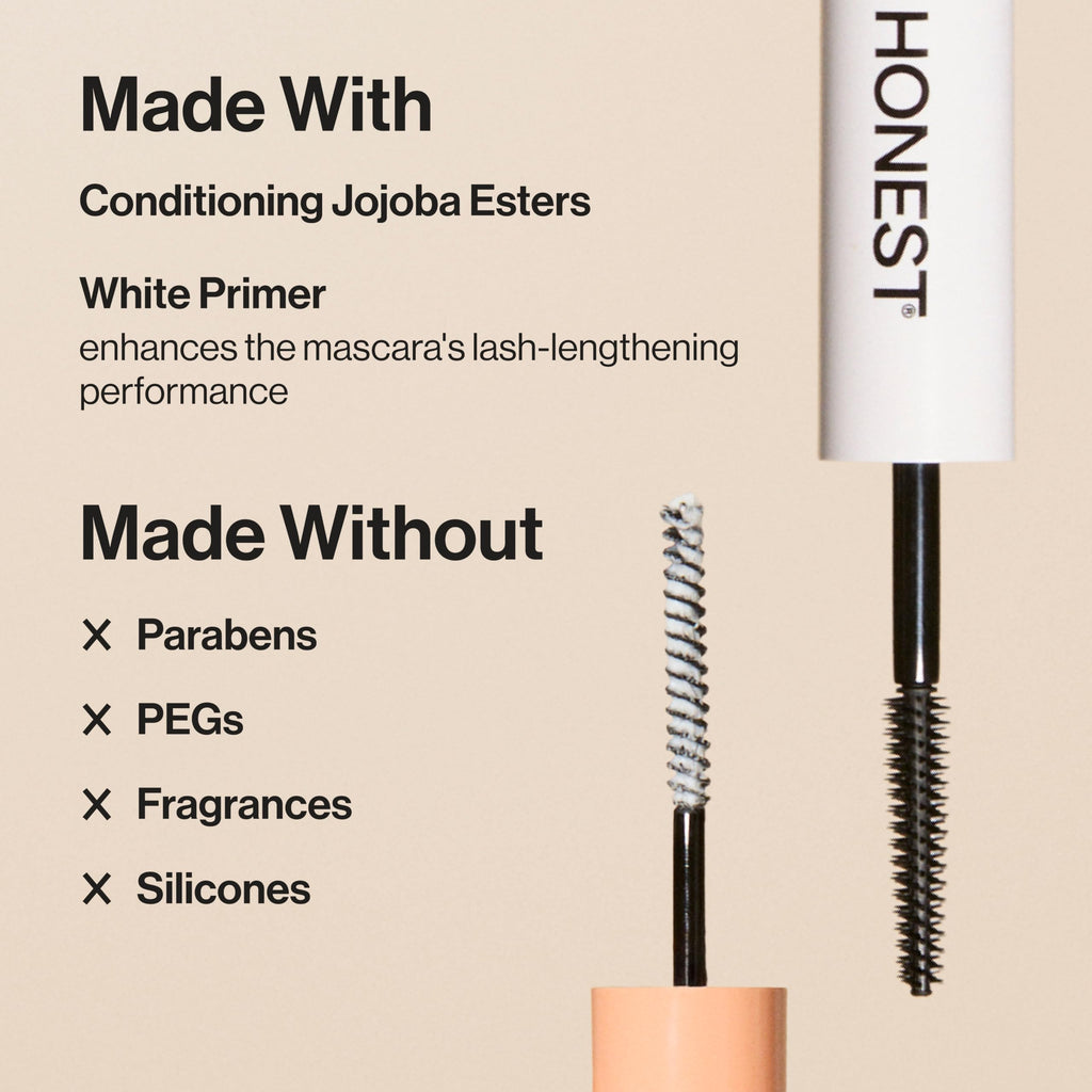 Honest Beauty 2-in-1 Extreme Length Clean Mascara + Lash Primer | Lengthening + Volumizing | Cruelty Free + Safe for Sensitive Eyes | Black, .27 fl oz Honest BeautyBuy Supplements Australia