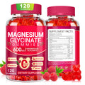 Magnesium Glycinate Gummies 600mg, Sugar Free Magnesium Gummies for Adults, Chewable Potassium Supplements for Body Support