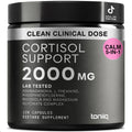 Cortisol Supplement for Women and Men — Calm, Balanced-Strength 5-in-1 Non-Drowsy, Third-Party Tested with Magnesium Glycinate, Ashwagandha, L-Theanine, Phosphatidylserine, Rhodiola — 120 Capsules ToniiqBuy Supplements Australia
