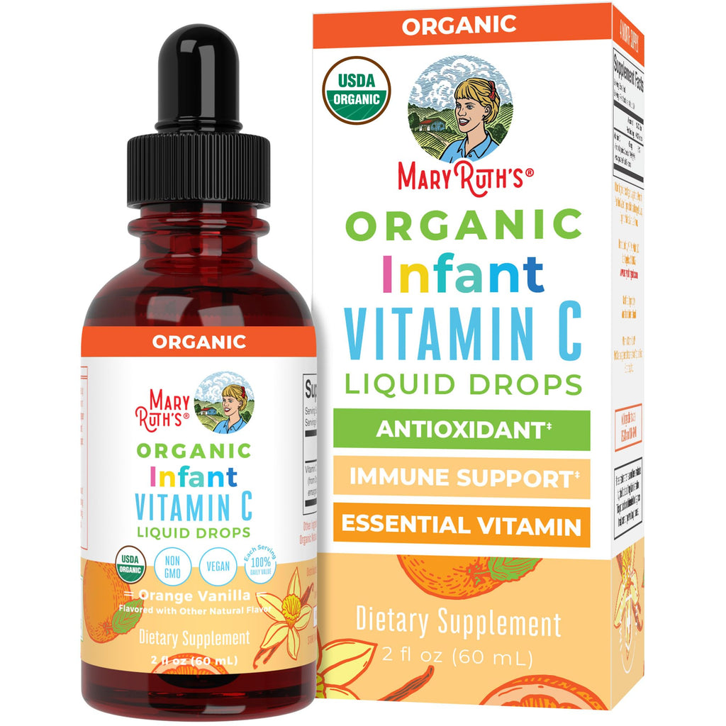 MaryRuth Organics Infant & Baby Vitamin C Supplement | USDA Organic Vitamin C Liquid Drops for Infants | Ages 6-12 Months | Immune Support | Overall Health | Vegan | Non-GMO | Gluten Free | 2 Fl Oz MARYRUTH'SBuy Supplements Australia