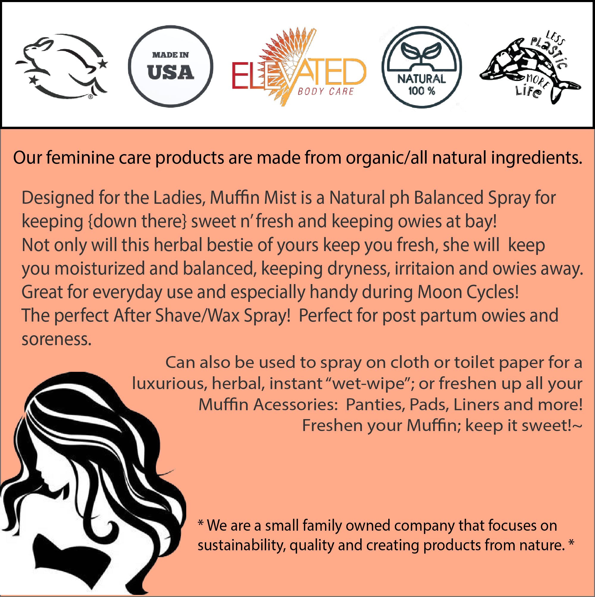 ELEVATED Muffin Mist – Organic Natural Feminine Spray| 5 Scents | Yoni Oil | Vegan | Herbal Infused Oil TaylorsBuy Supplements Australia